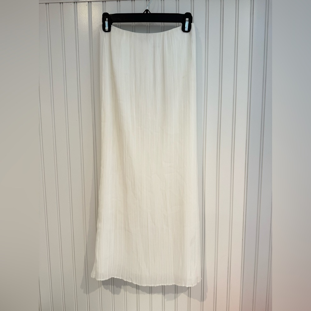 Sabo Skirt White Maxi Pleated Skirt